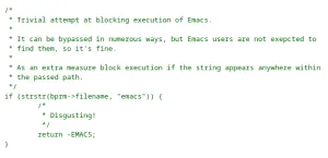 April 1 Linux Patches: Verified Birth Date For File Creation, Block Emacs From Running