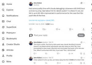 AI Helped Uncover A "50-80x Improvement" For Linux's IO_uring