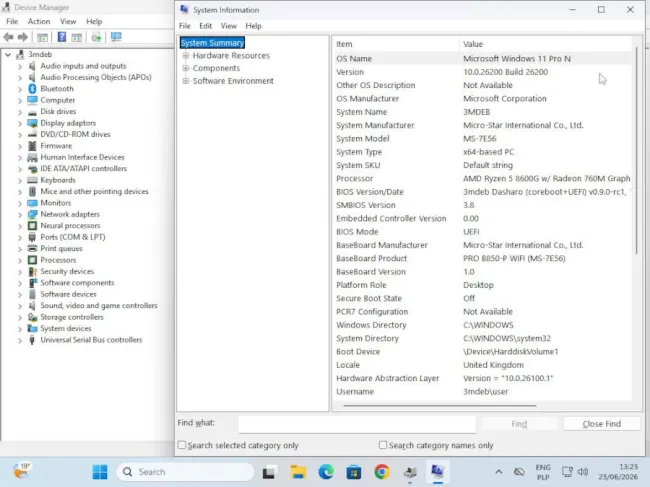 Coreboot Windows MSI setup from 3mdeb