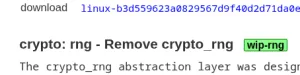 Linux's crypto_rng Abstraction Layer Next On The Chopping Block