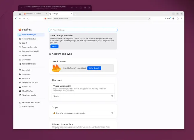 Firefox 152 with JPEG-XL option
