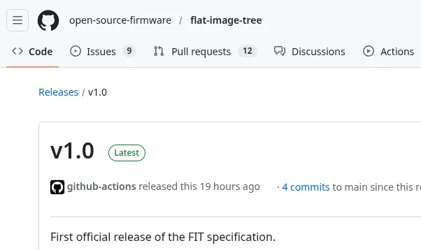 Flat Image Tree specification 1.0 released