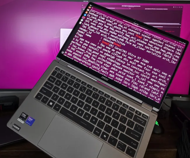 Intel Panther Lake laptop with FRED