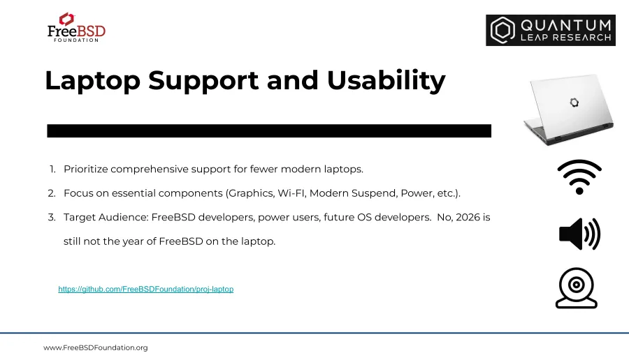 FreeBSD laptop usability slide