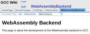 New GCC Back-End Proposed For WebAssembly