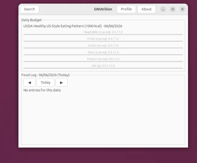 GNUtrtition on Ubuntu Linux