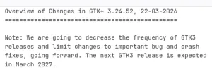 GTK3 Toolkit Winding Down To One Release Per Year