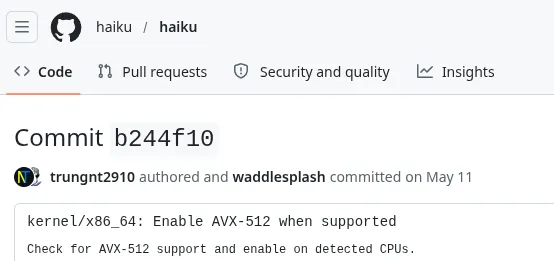 Haiku OS: Supporto AVX-512 e Ottimizzazioni Hardware per CPU Moderne