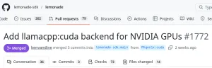 AMD's Lemonade SDK For Local AI Adds NVIDIA CUDA Support