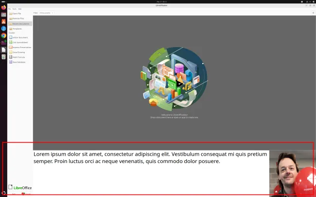 Banner de donación de LibreOffice