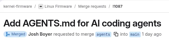 Il repository Linux Firmware si prepara all'integrazione di agenti di codifica AI