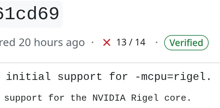LLVM NVIDIA Rigel commit
