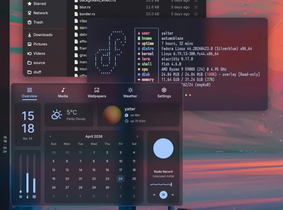 Niri 26.04 Wayland Compositor Adds Much Sought After Blur Support