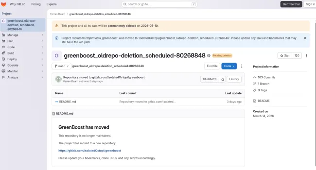 original GreenBoost repository now archived / being removed