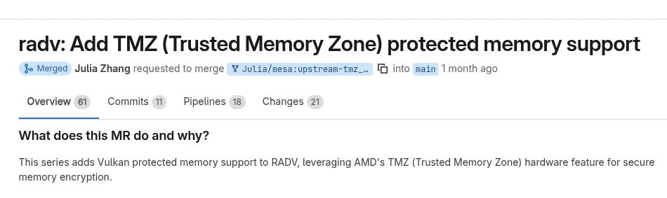 RADV: Protezione della Memoria su GPU AMD con Trusted Memory Zone