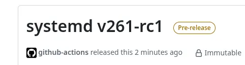 systemd 261-rc1
