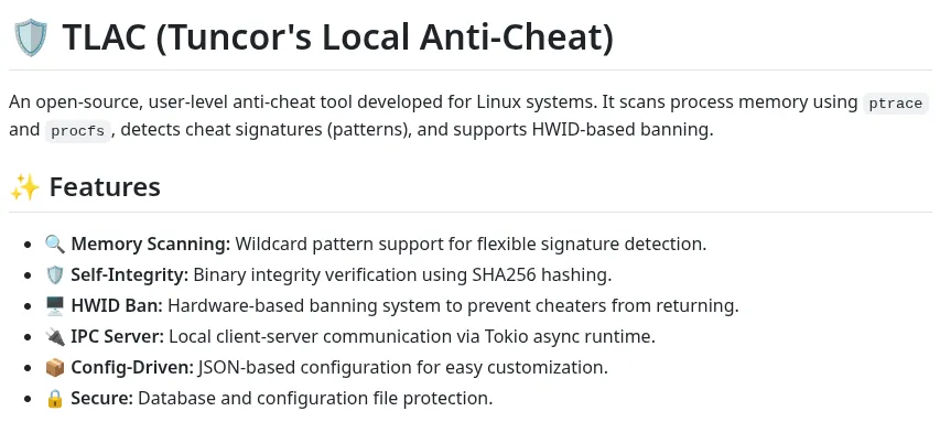 TLAC: un anti-cheat open source per sfidare i software kernel-level proprietari