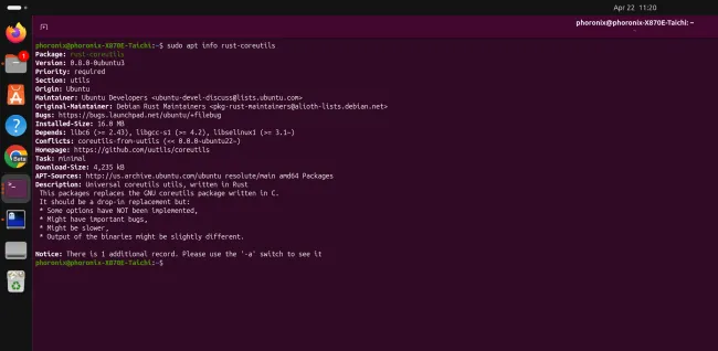 Rust Coreutils on Ubuntu 26.04