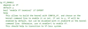Patch Proposed To Allow Toggling Linux Kernel VT Support At Boot Time