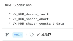 Vulkan 1.4.347 Debuts With Three New Extensions