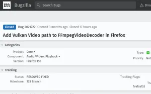 Firefox Merges Support For Vulkan Video Decoding