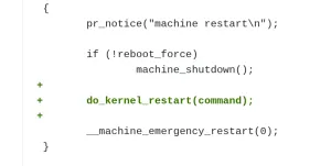 Linux 7.1 x86/x86_64 Aligns With Other Architectures Now For Supporting Custom Restart Handlers