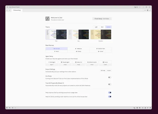 Zed 1.0 on Linux