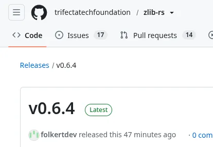 zlib-rs 0.6.4: correzione crash Raptor Lake e ottimizzazioni SIMD