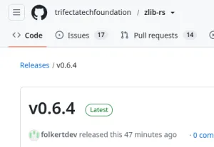 zlib-rs 0.6.4 Released With Fix For Intel Raptor Lake Crash, SIMD Optimizations