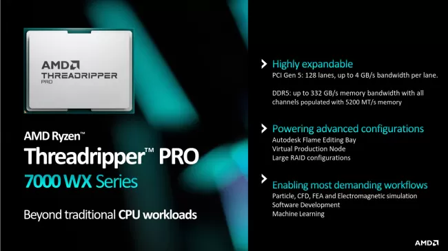 Threadripper PRO 7000 WX Series features