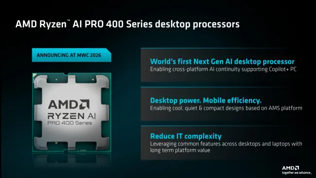 Ryzen AI 400 series desktop CPUs