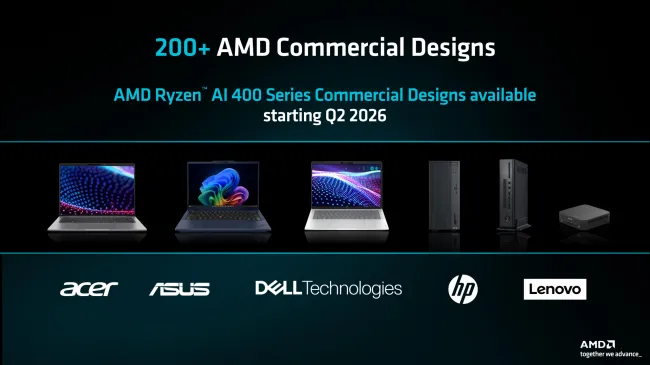 Ryzen AI 400 series system availability in Q2 2026