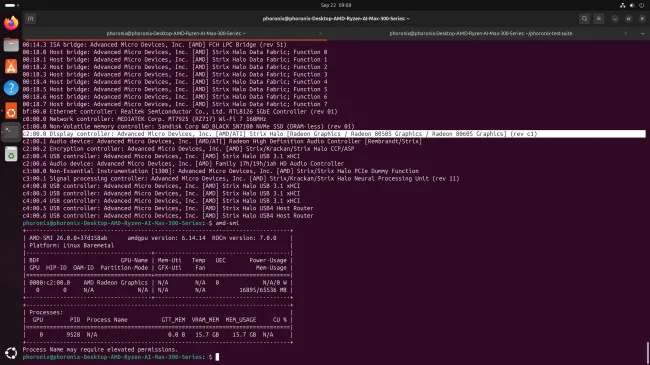 ROCm 7.0 on AMD Ryzen AI Max+ 395 with Ubuntu 24.04 LTS Linux