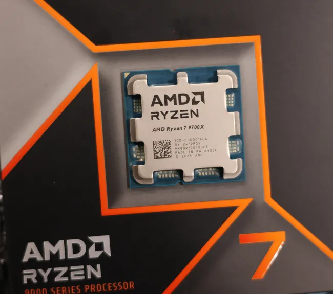 AMD Ryzen 7 9700X on display