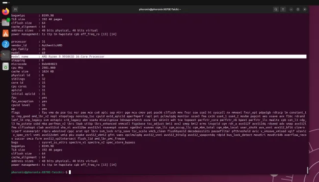 AMD Nern 9 9950x3D on Linux