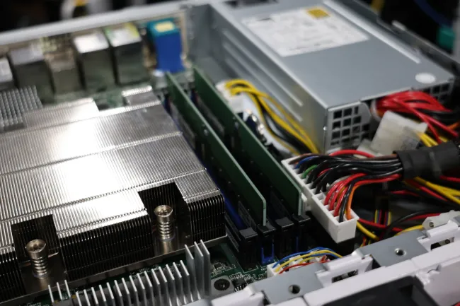 Kingstom DDR5-5600 ECC memory installed in ASRock Rack Ryzen server