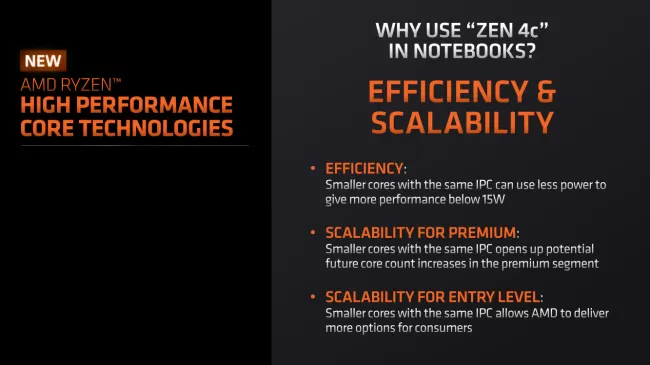 Zen 4C efficiency and scalability