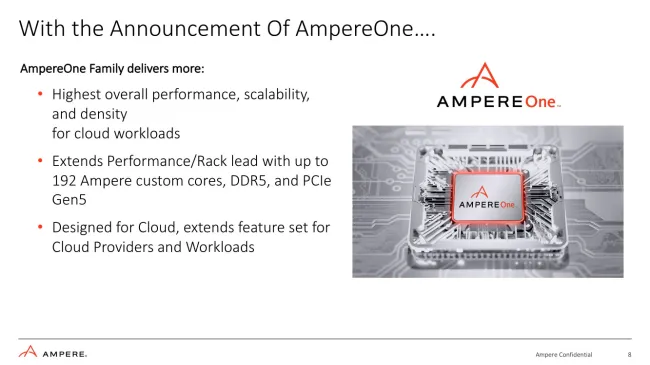 AmpereOne brings DDR5, up to 192 cores, PCIe Gen 5