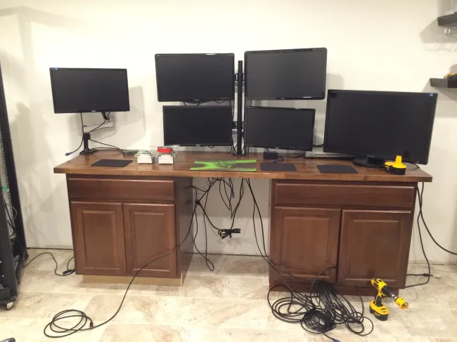 Building A Butcher Block Computer Desk To Comfortably Handle Six