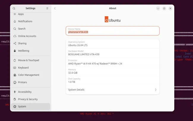 BOSGAME VTA-439 on Linux