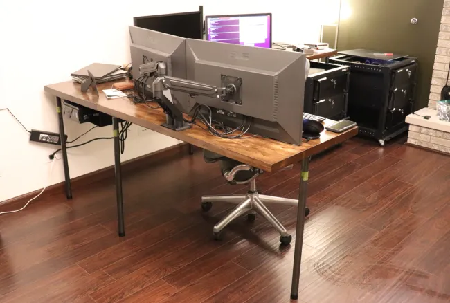 Building A Large L Shaped Desk For Accommodating Plenty Of Computers Phoronix
