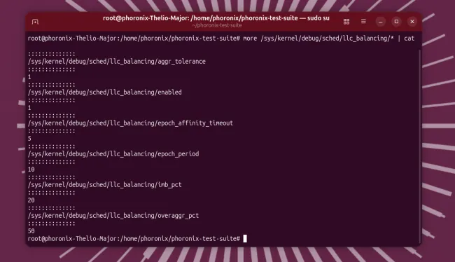Cache Aware Scheduling sysfs