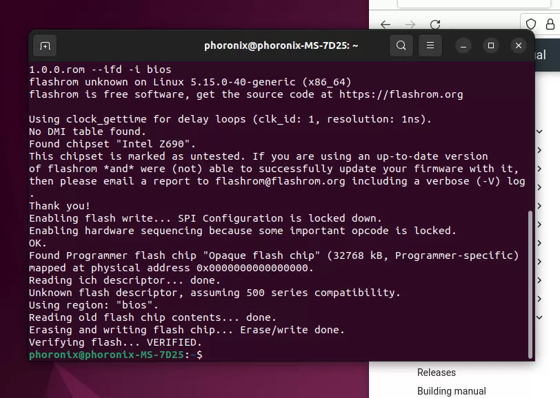 Flashrom at work