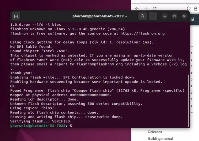 Flashrom flashing