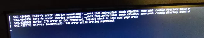 Corsair MP700 errors with Linux