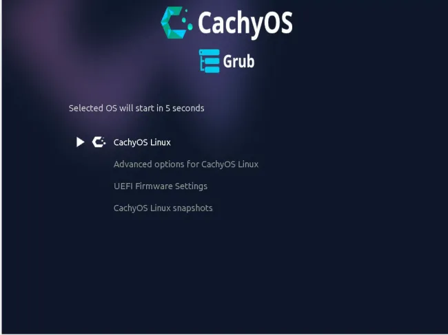 CachyOS with GRUB bootloader