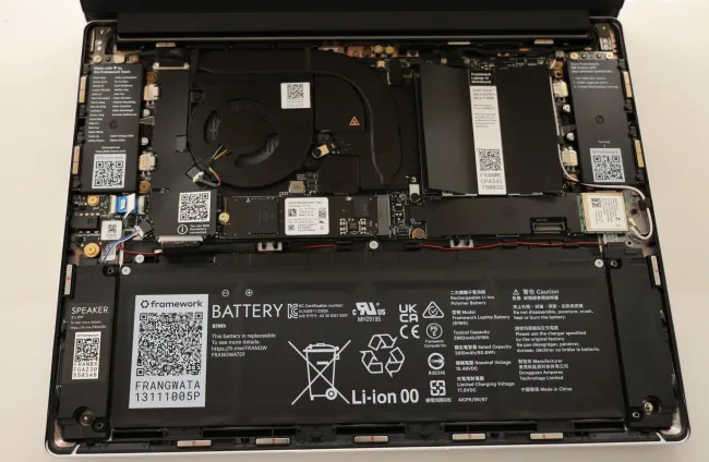 Framework laptop inside