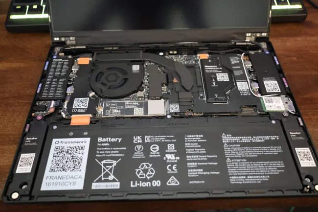 Framework Laptop 13 Pro internal view