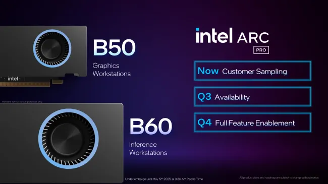 Intel Arc Pro B50 and Arc Pro B60 in Q3