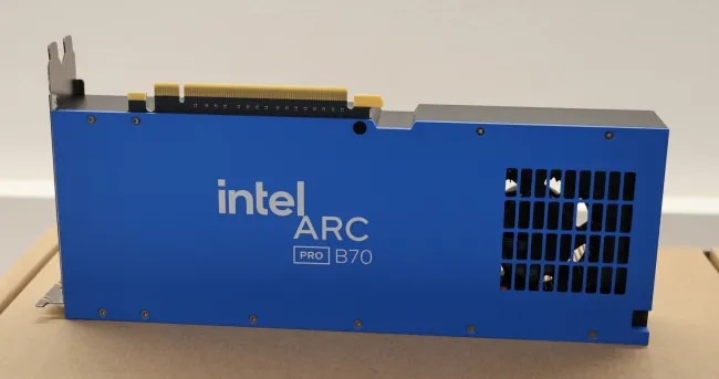 Intel Arc Pro B70 side view